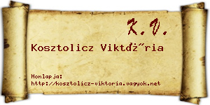 Kosztolicz Viktória névjegykártya